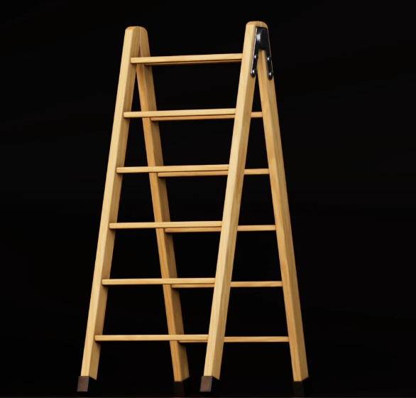 Wooden Folding Step Ladder