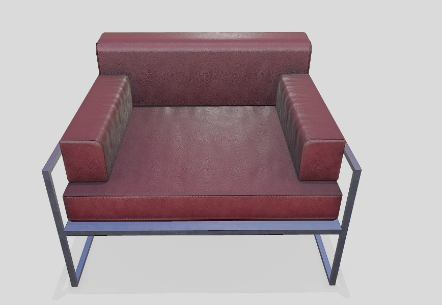 Lounge Chair Low-poly PBR