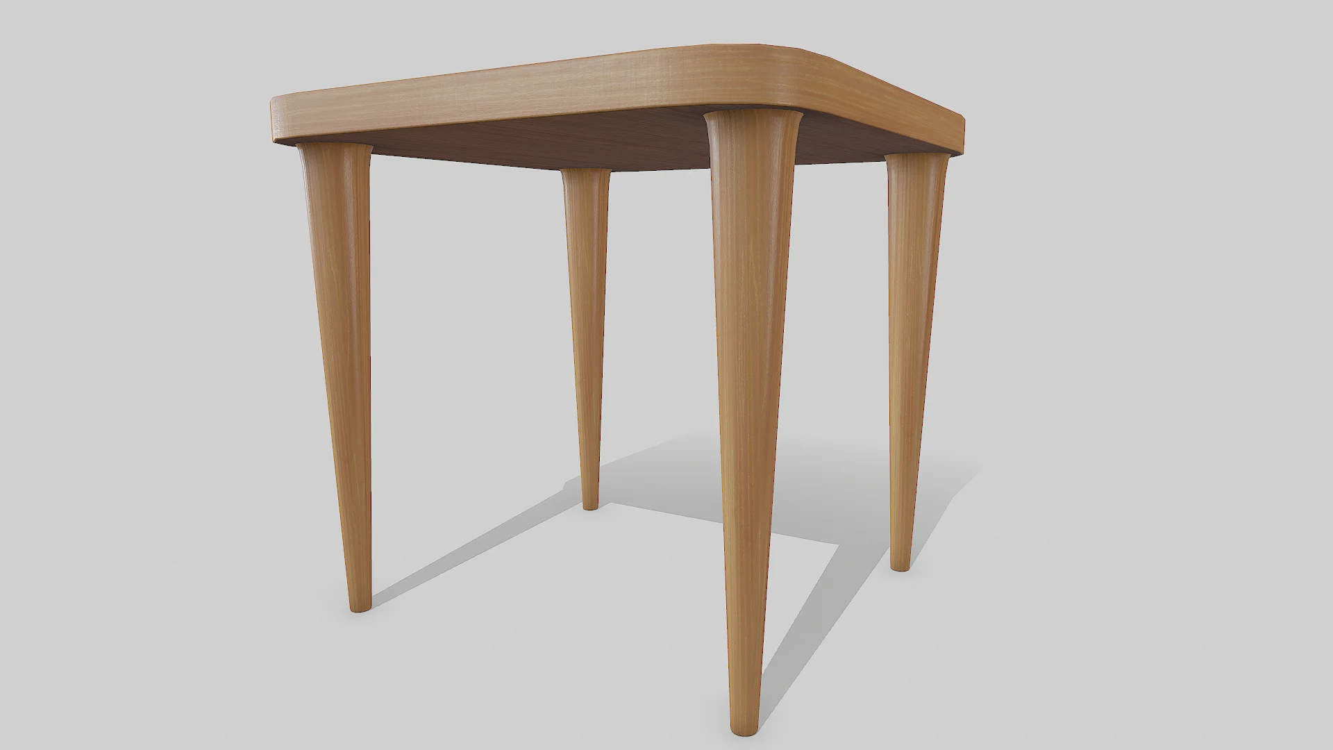 Small Wooden Coffee Table Low-poly PBR