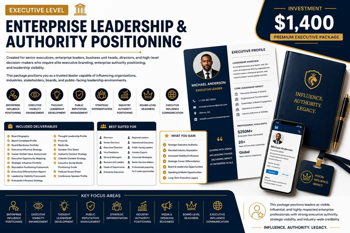 Executive Level – Enterprise Leadership & Authority Positioning