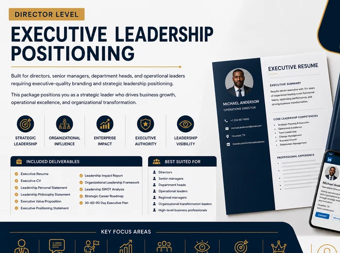 Director Level - Executive Leadership Positioning