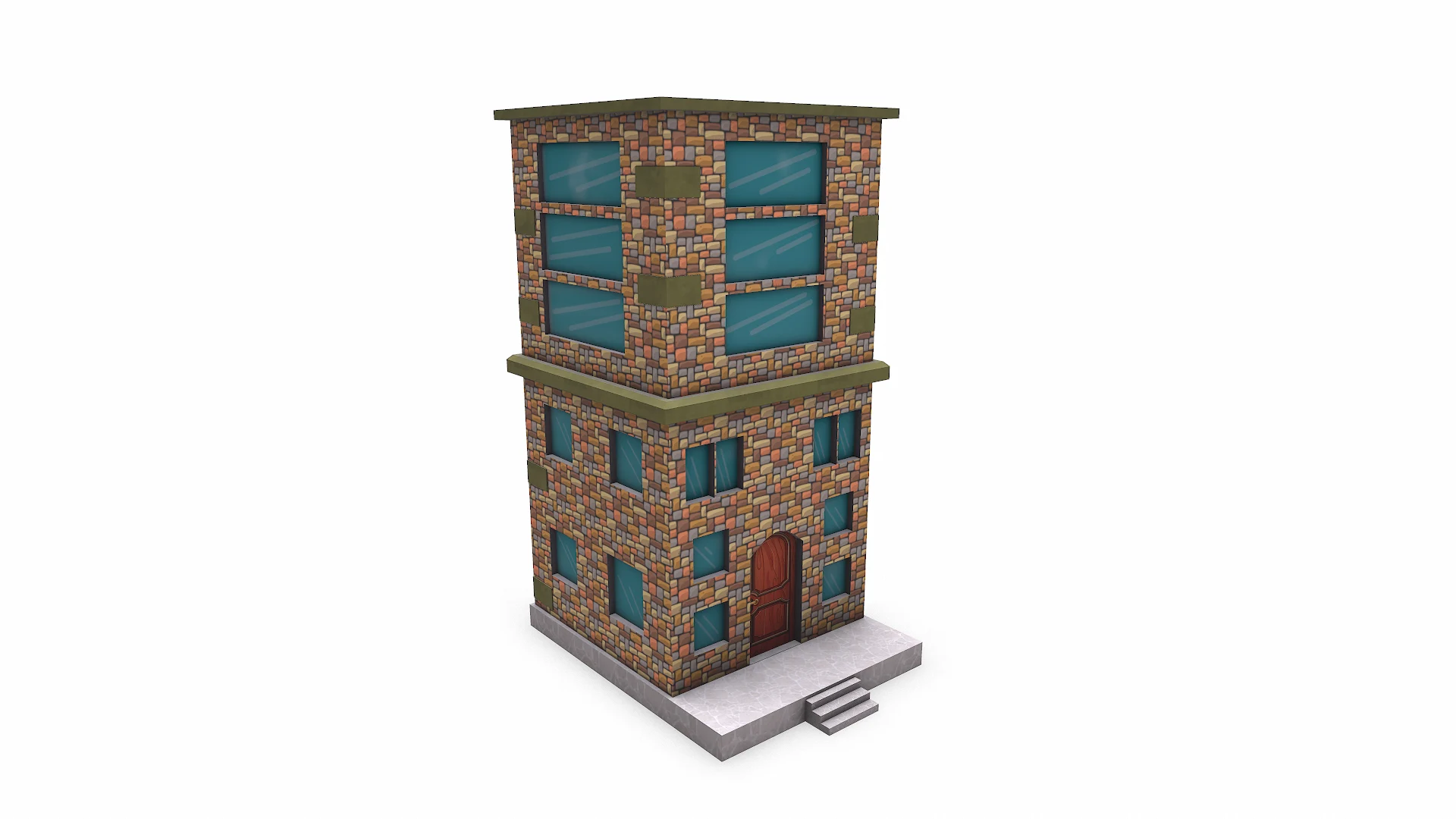 Cartoon Building Low-poly PBR