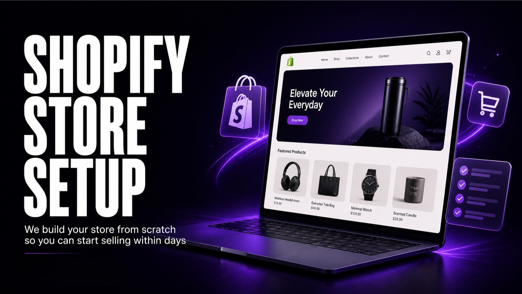 Complete Shopify Store Setup (1 to 3 Products)