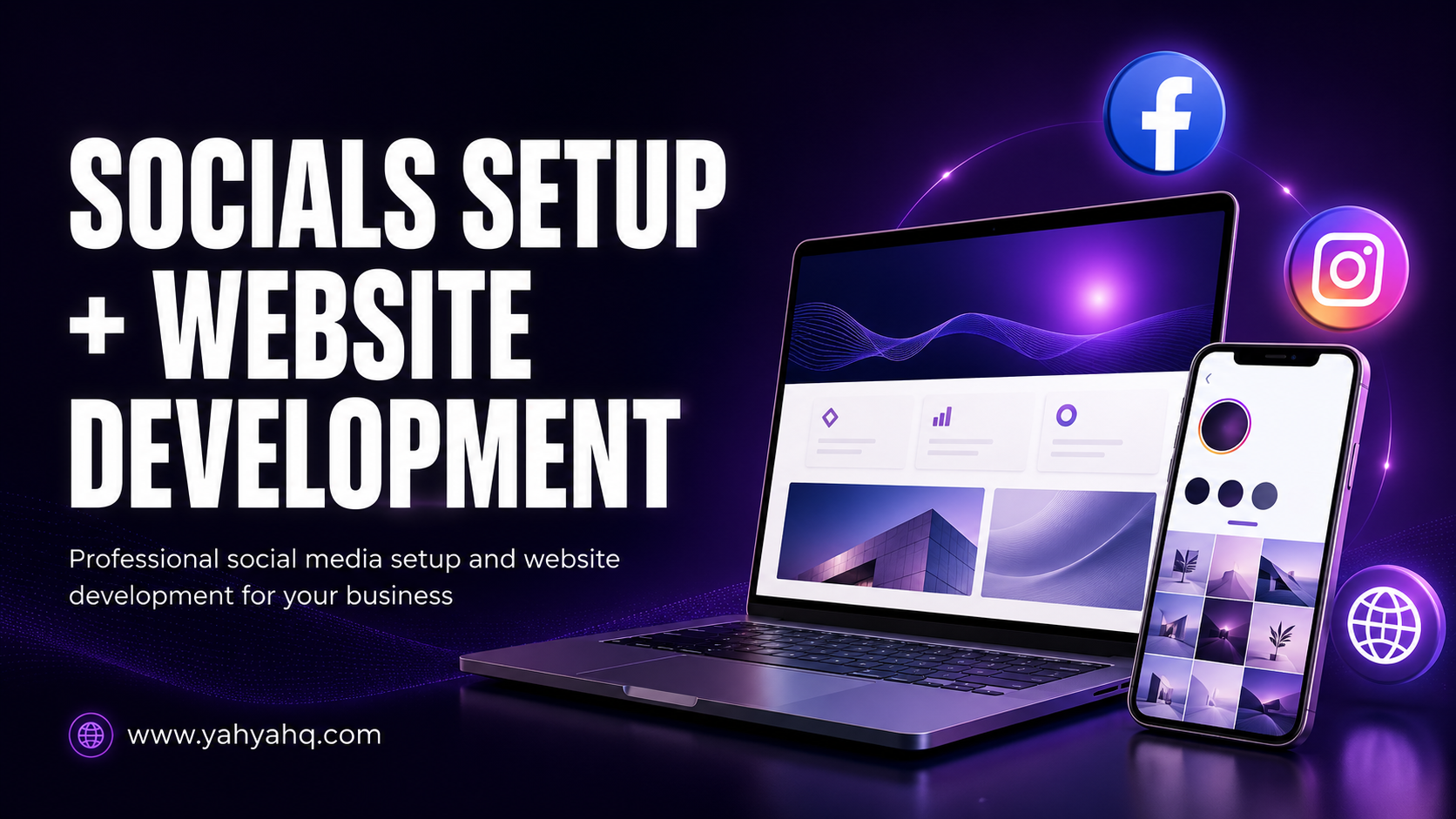 Socials Setup + Website Development