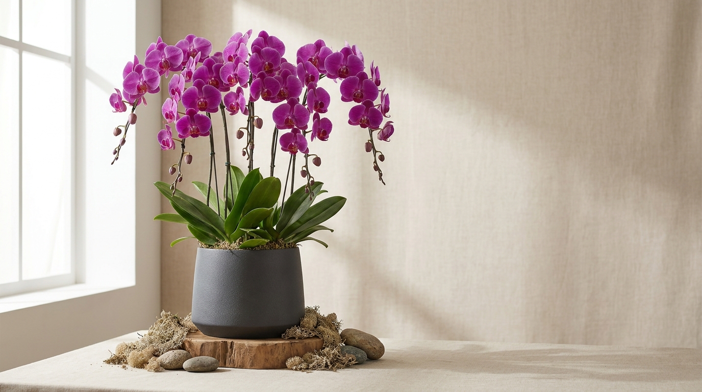 Purple Orchid Arrangement