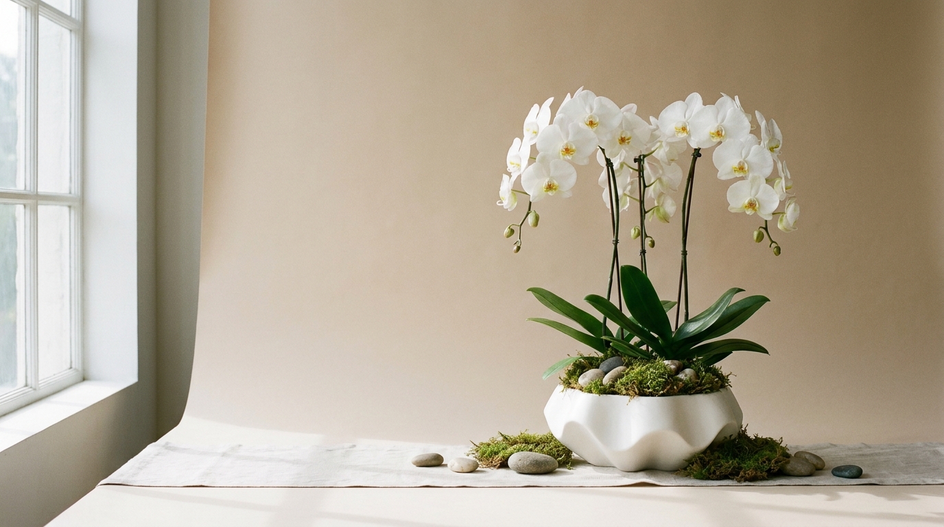 White Orchid Plant