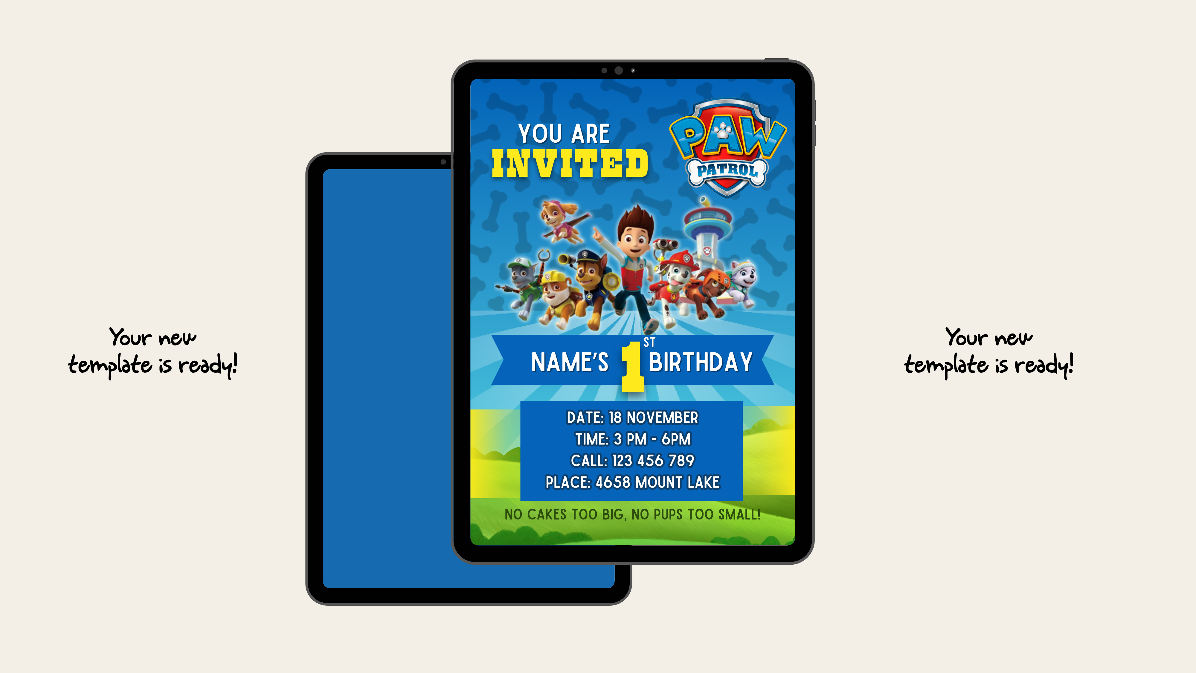 Paw Patrol Birthday Invitation