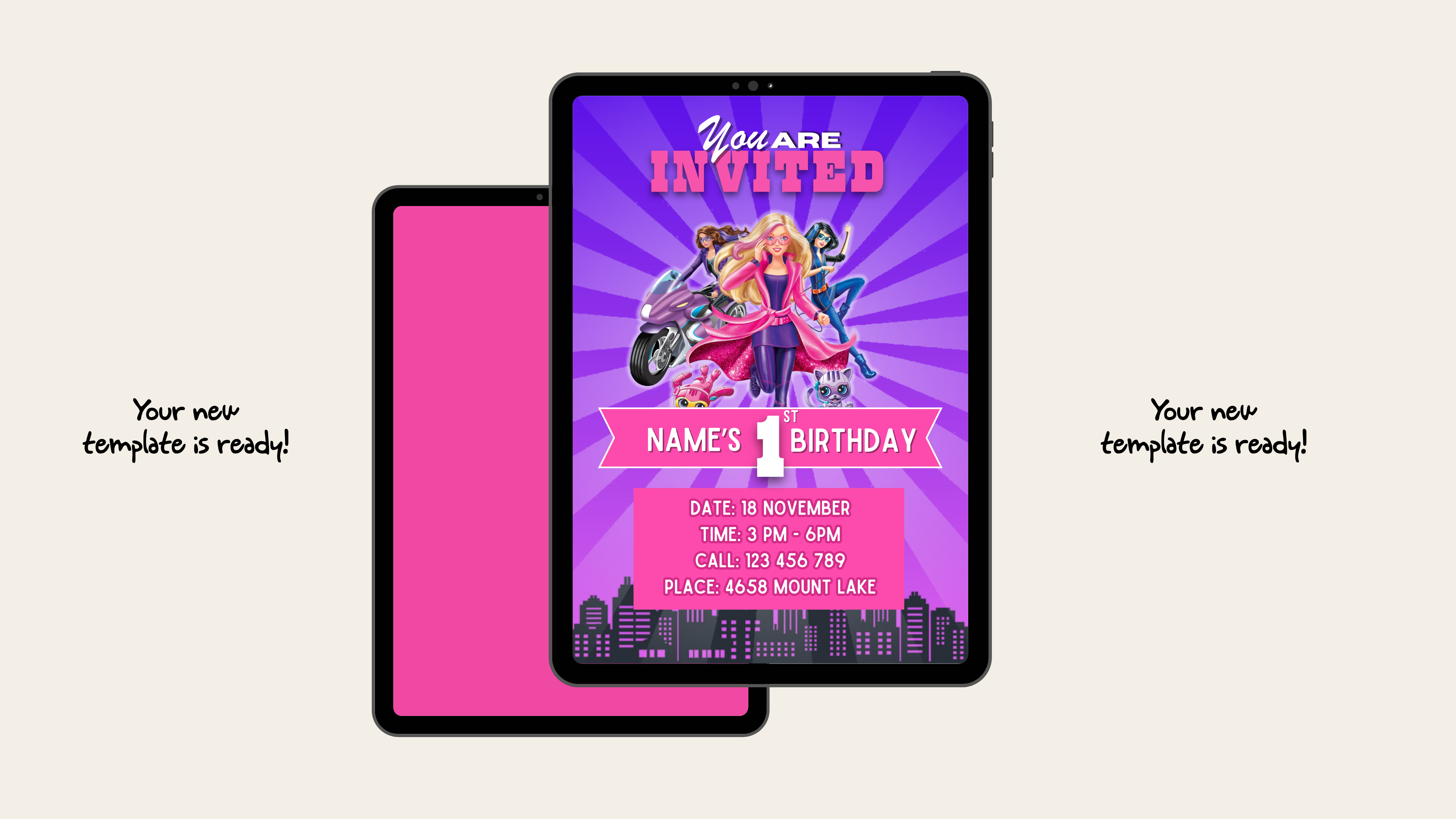 Barbie Spy Squad Birthday Invitation | Editable Girls Party Template