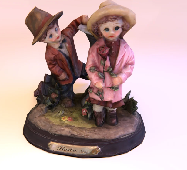 Statuette children Low-poly