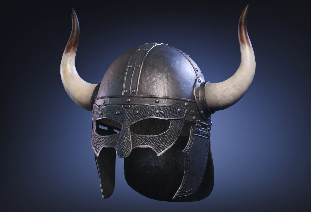 Viking Horned Helmet Low-Poly