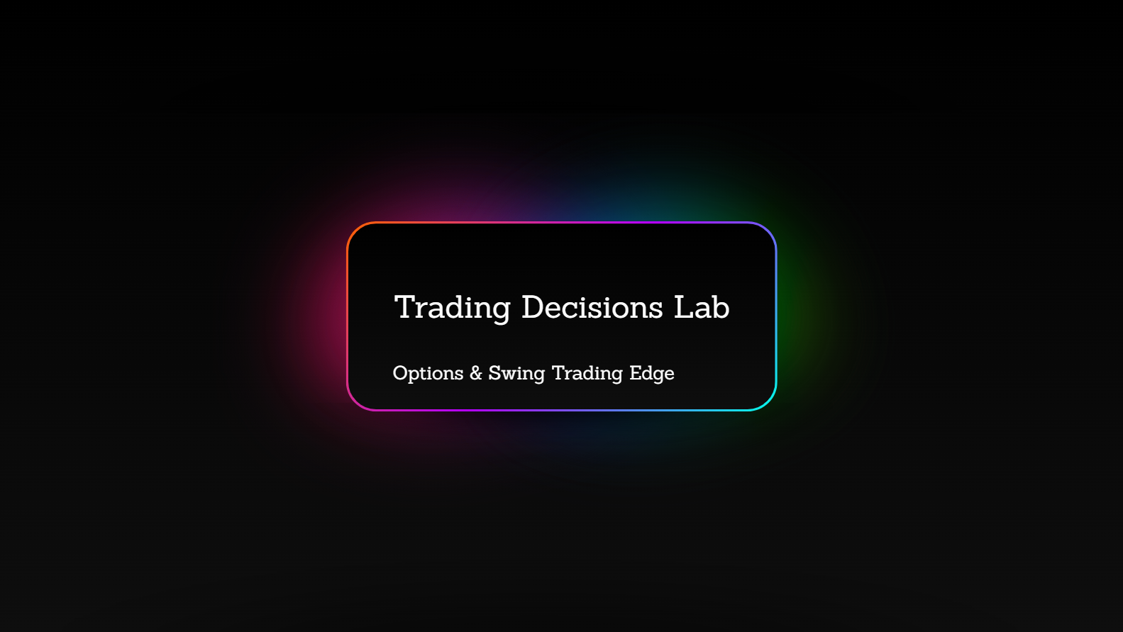 TDL Swing & Options Edge