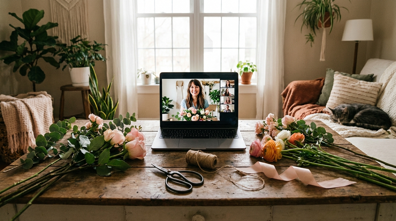 Stem & Stone Virtual Flower Arrangement Class