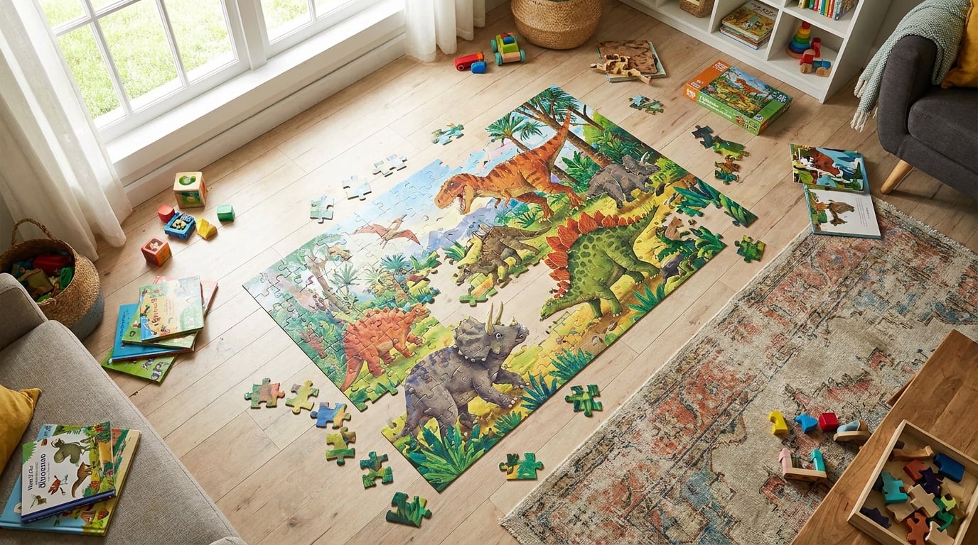 100-Piece Dinosaur Floor Puzzle