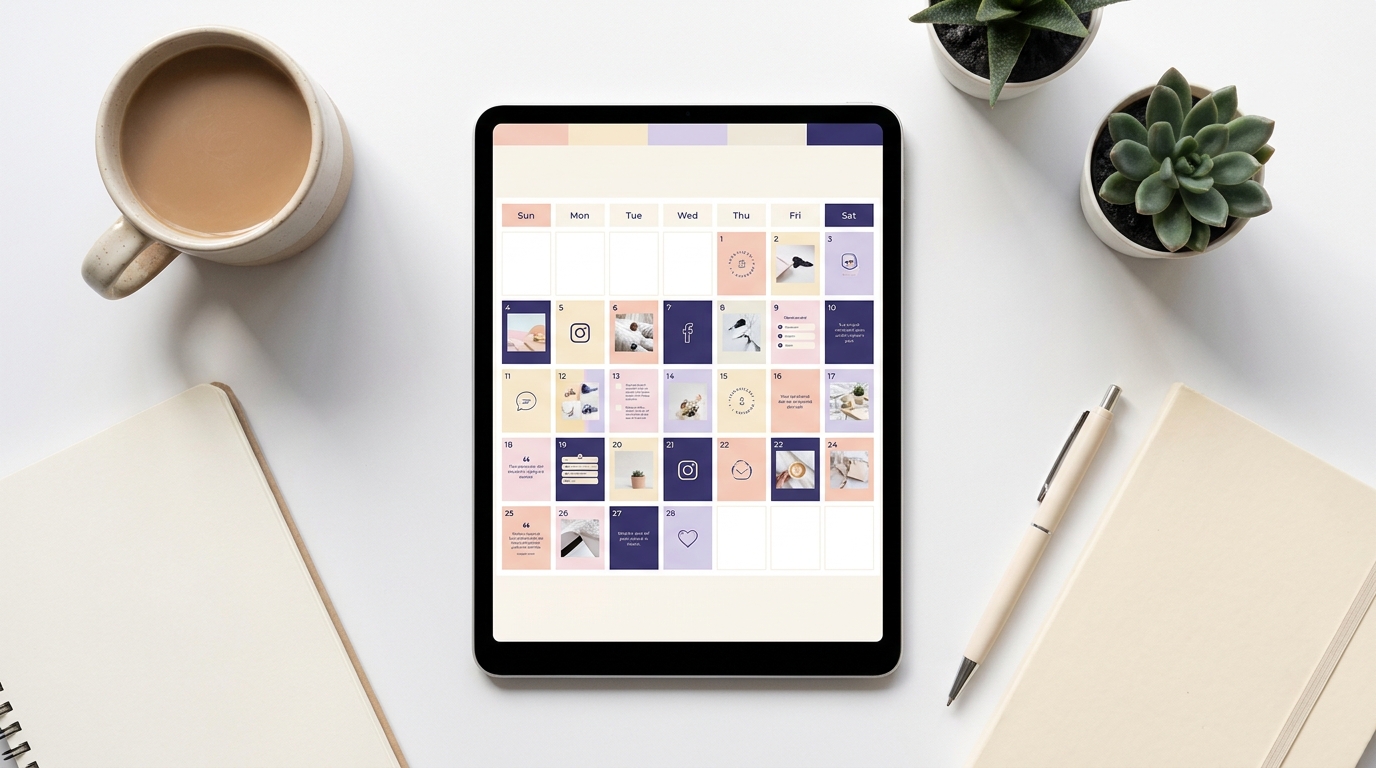Social Media Content Calendar Template