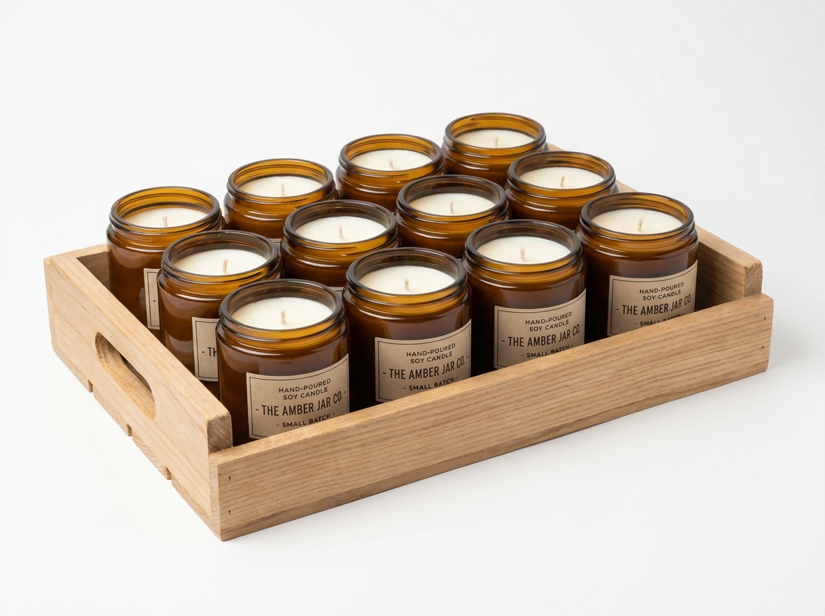 Hand-Poured Soy Candles — Case of 12