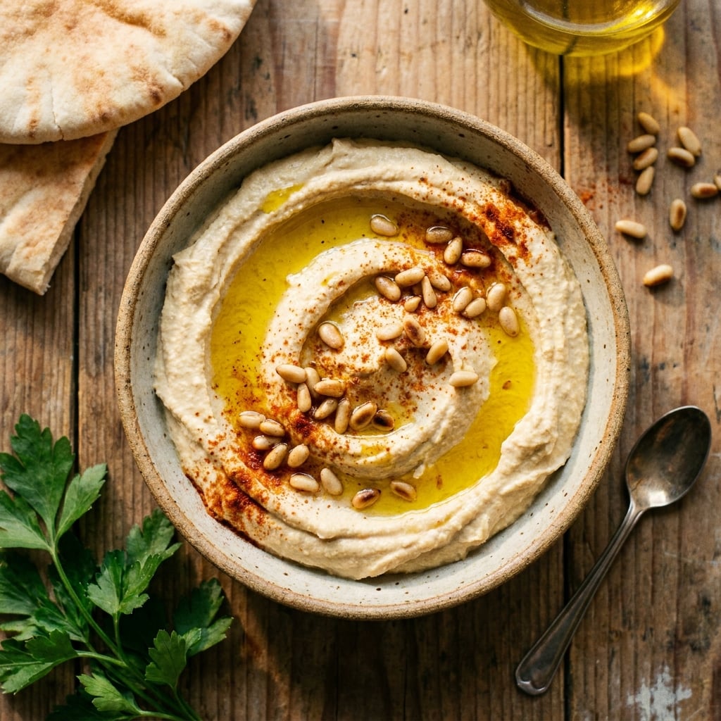 حمص بالطحينة
