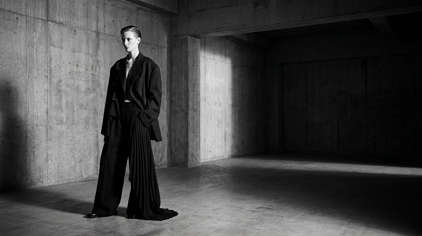 Wide-Leg Wool Trousers