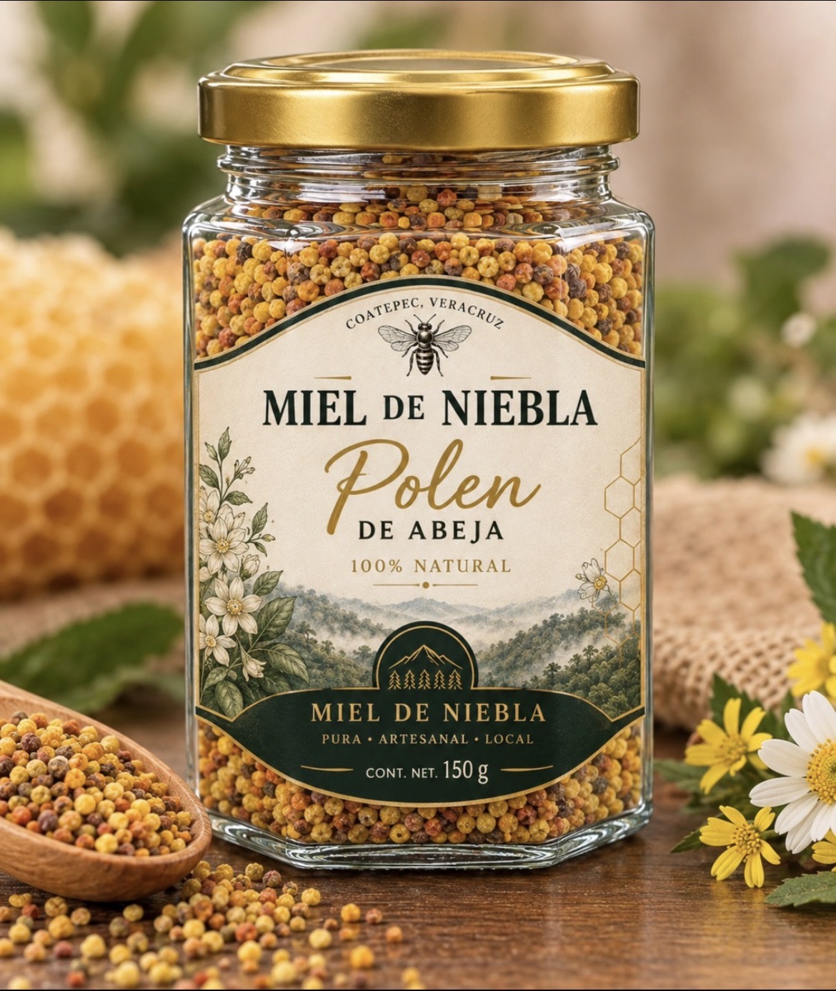 Polen de abeja 🐝 bosque de niebla 
