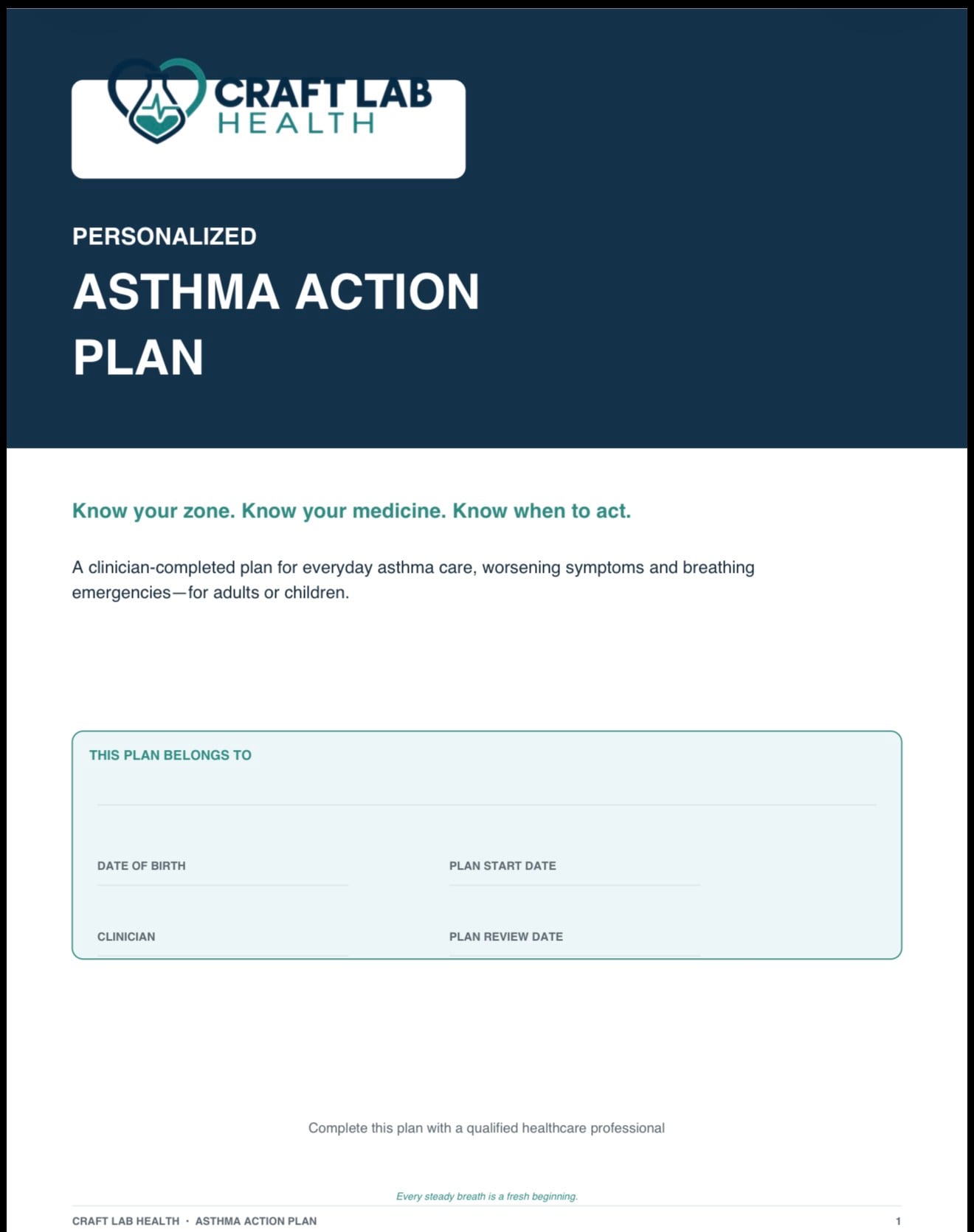 Asthma Action Plan