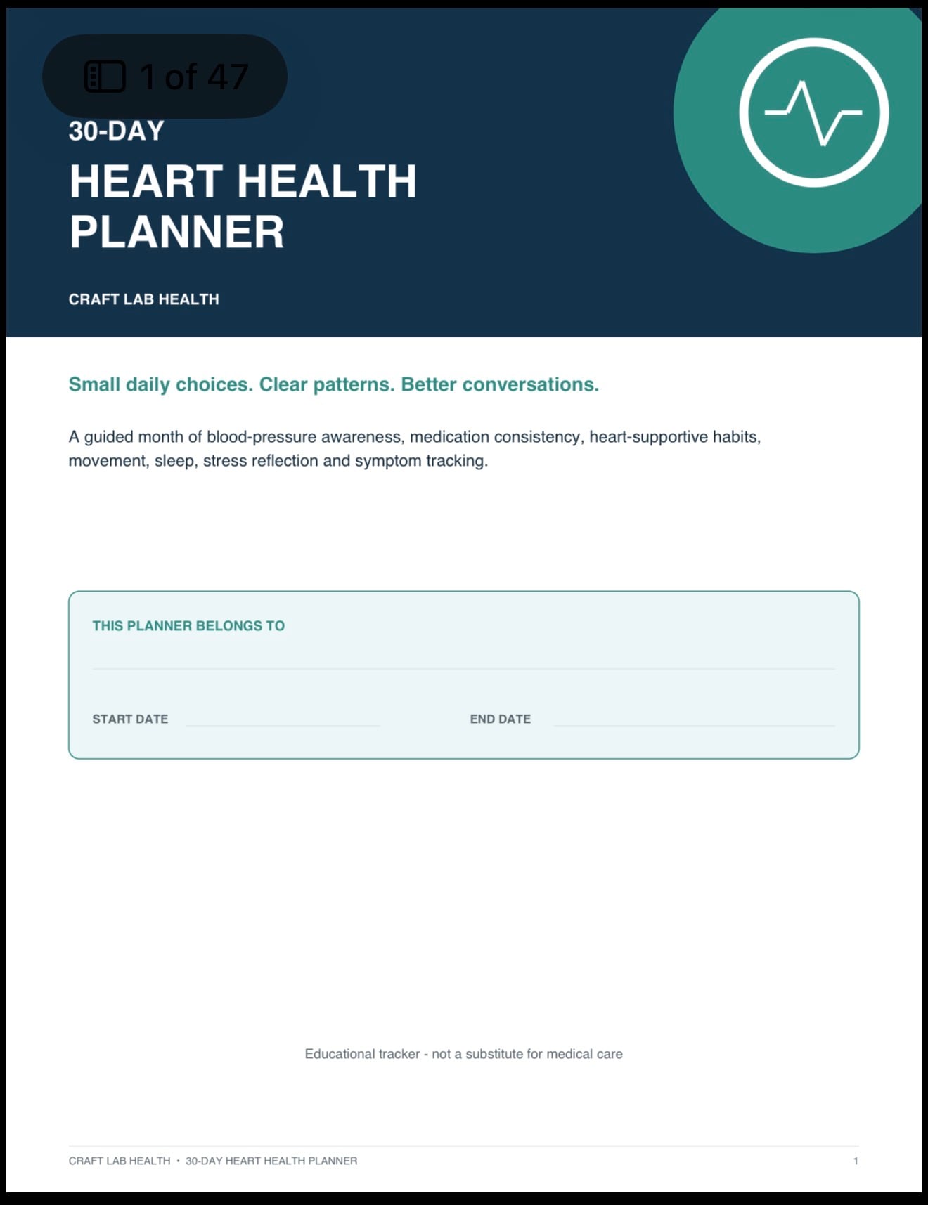 30-Day Heart Health Plan
