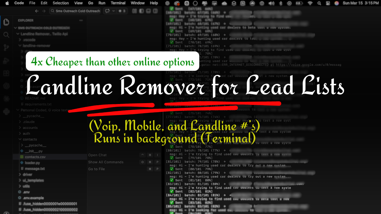 Direct to Api, Landline Remover