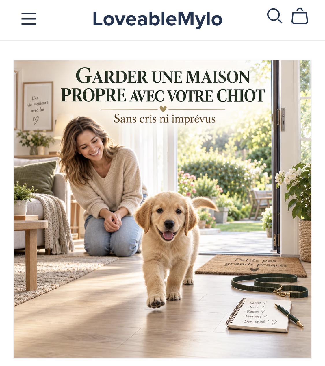 Garder une maison propre avec votre chiot sans cris ni imprévus