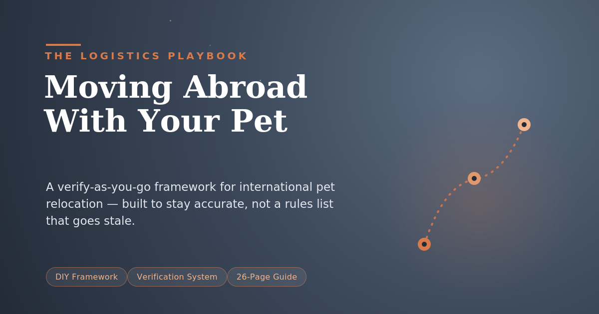 Moving Abroad With Your Pet: DIY Relocation Logistics Playbook 