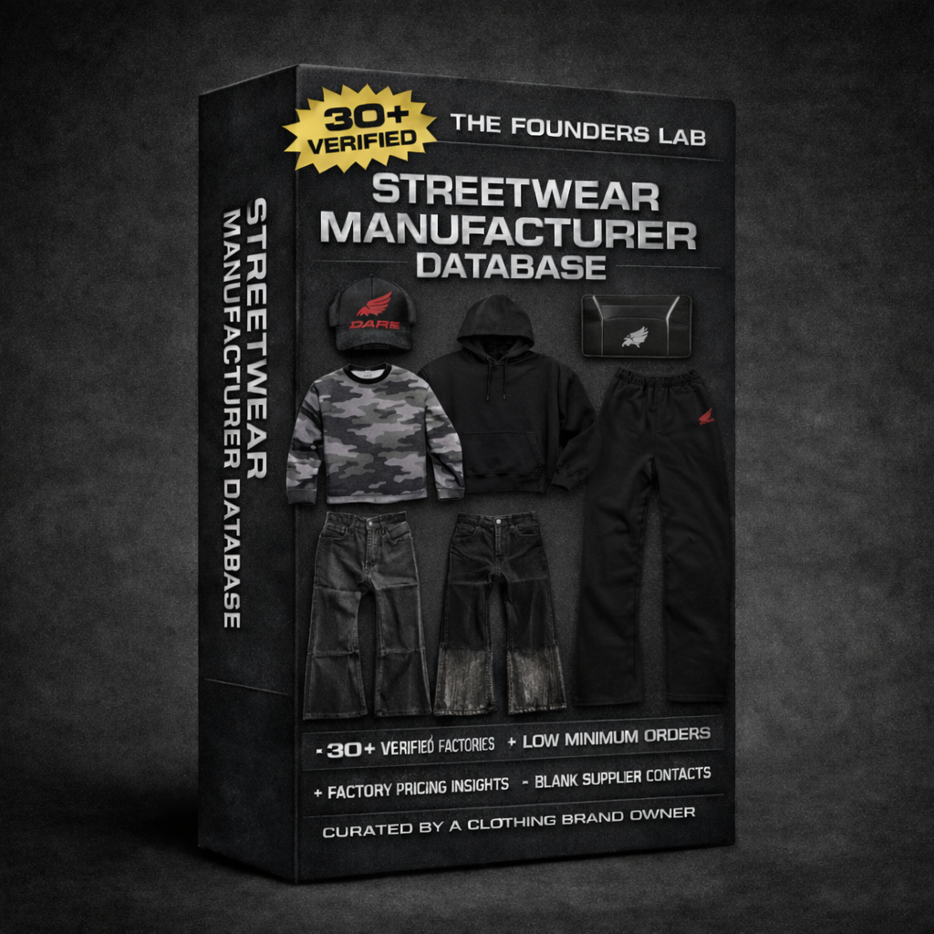 Premium Streetwear Manufacturing List