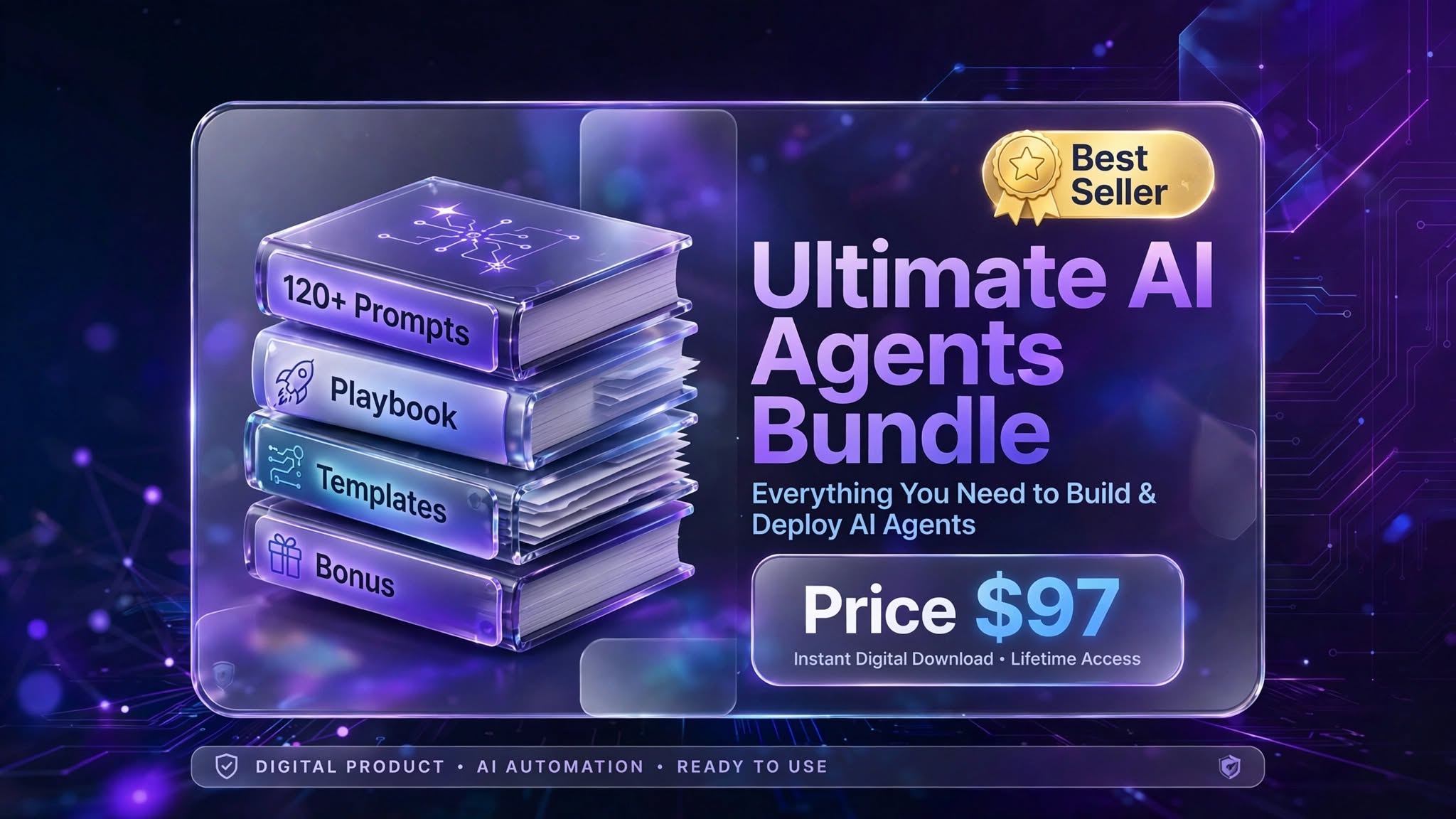 Ultimate AI Agents Bundle – 120+ Prompts + Playbook + Templates
