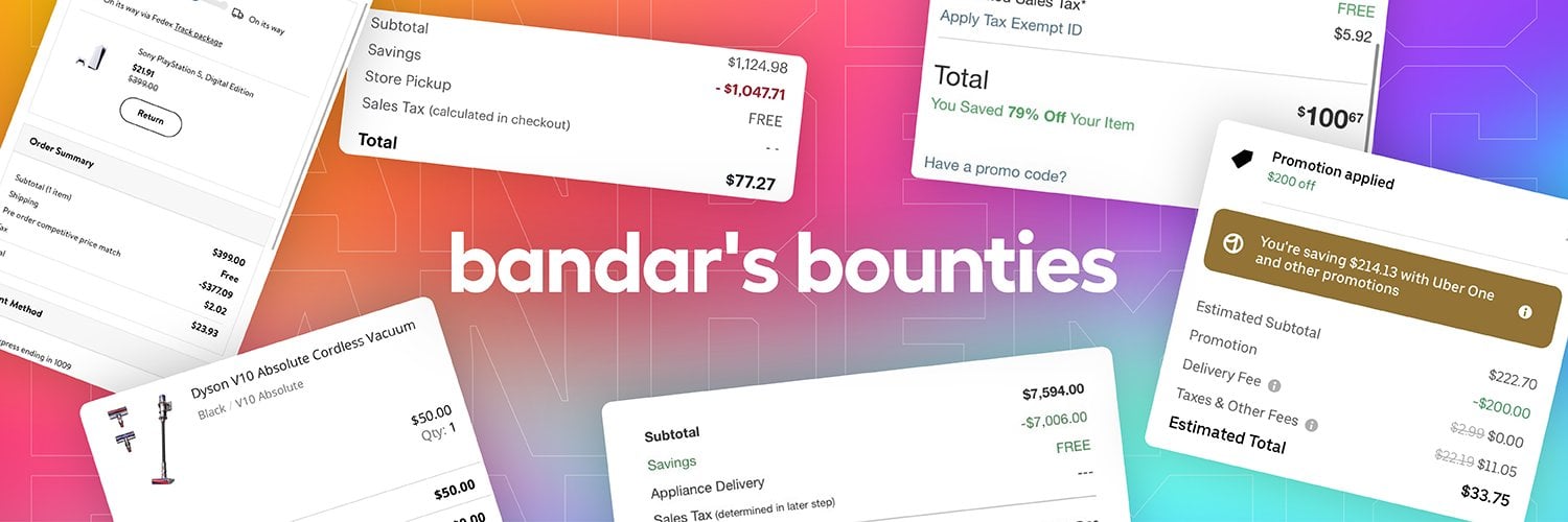 Bandar's Bounties banner