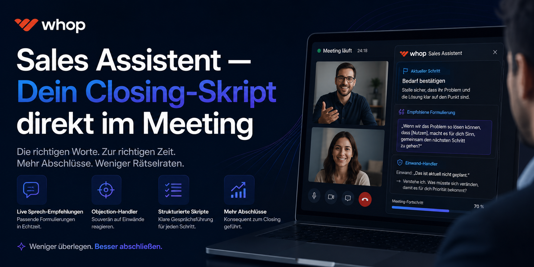 Sales Assistent — Dein Closing-Skript direkt im Meeting