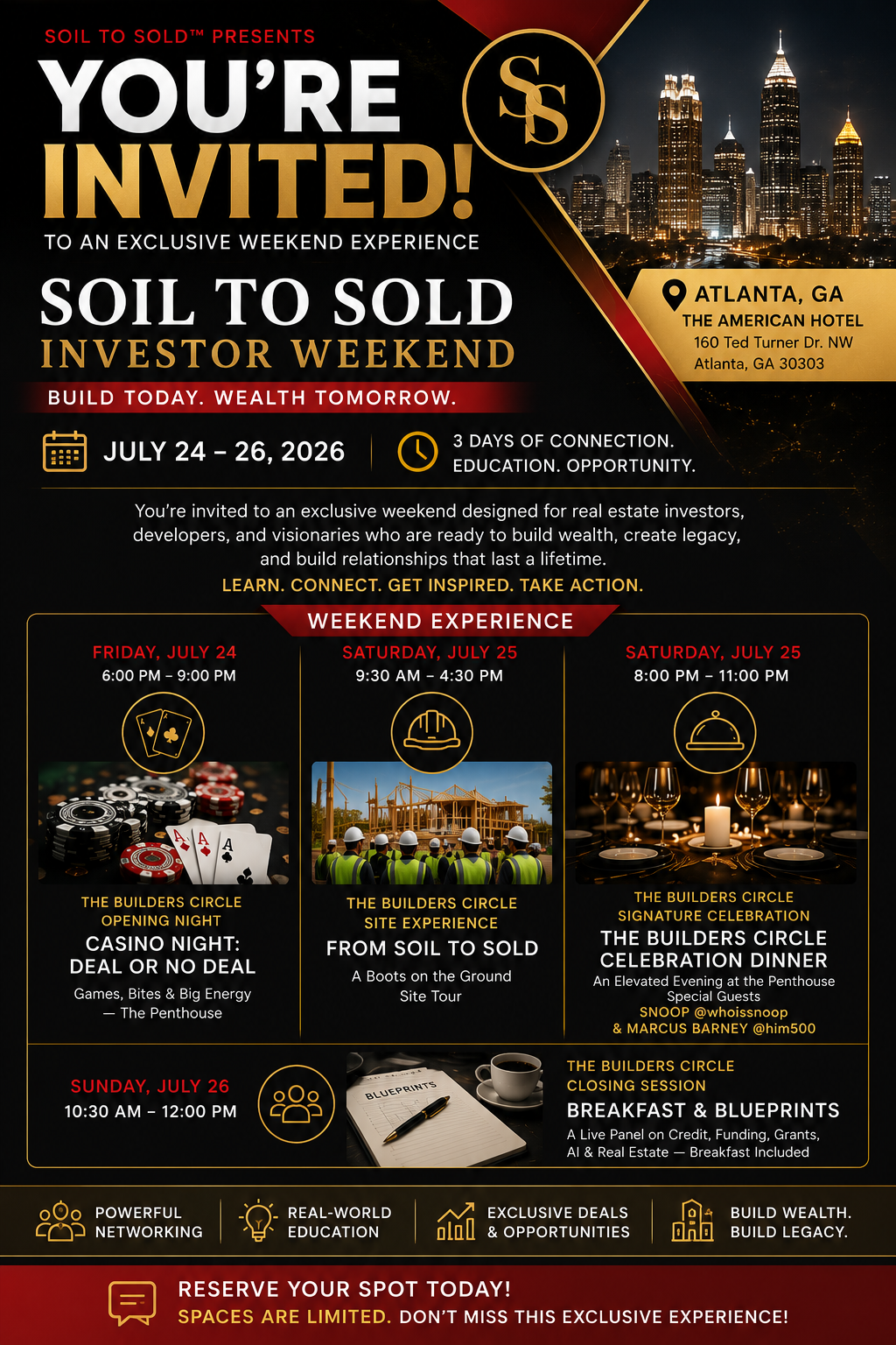 Investor Weekend -Live Ticket (July24-July26)