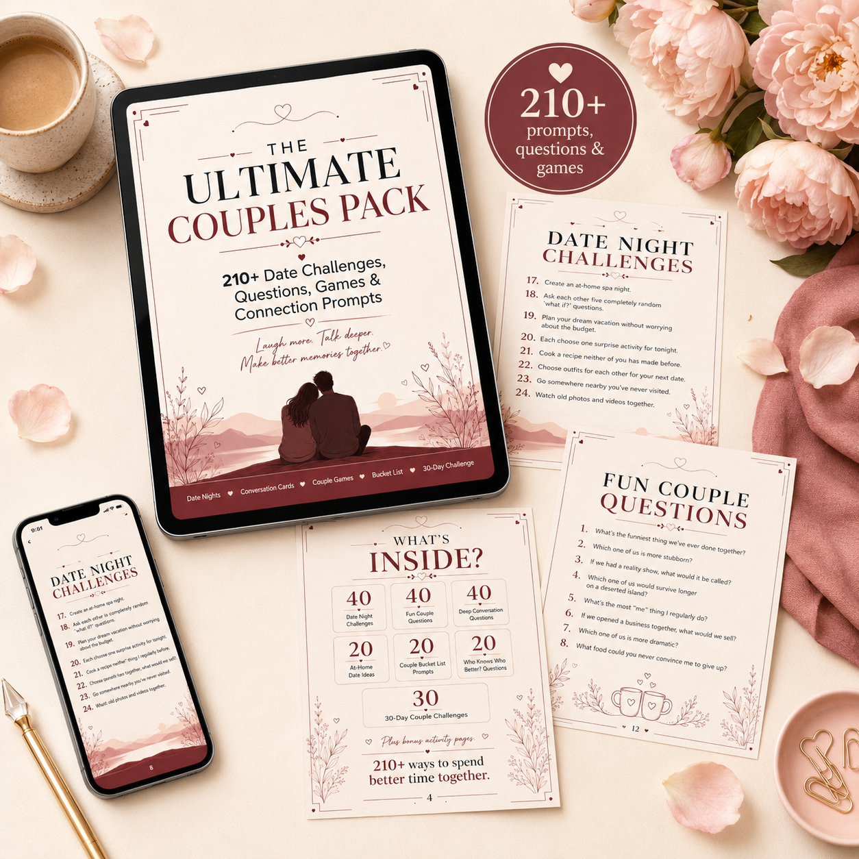 The Ultimate Couples Pack — 210+ Date Challenges, Questions & Games