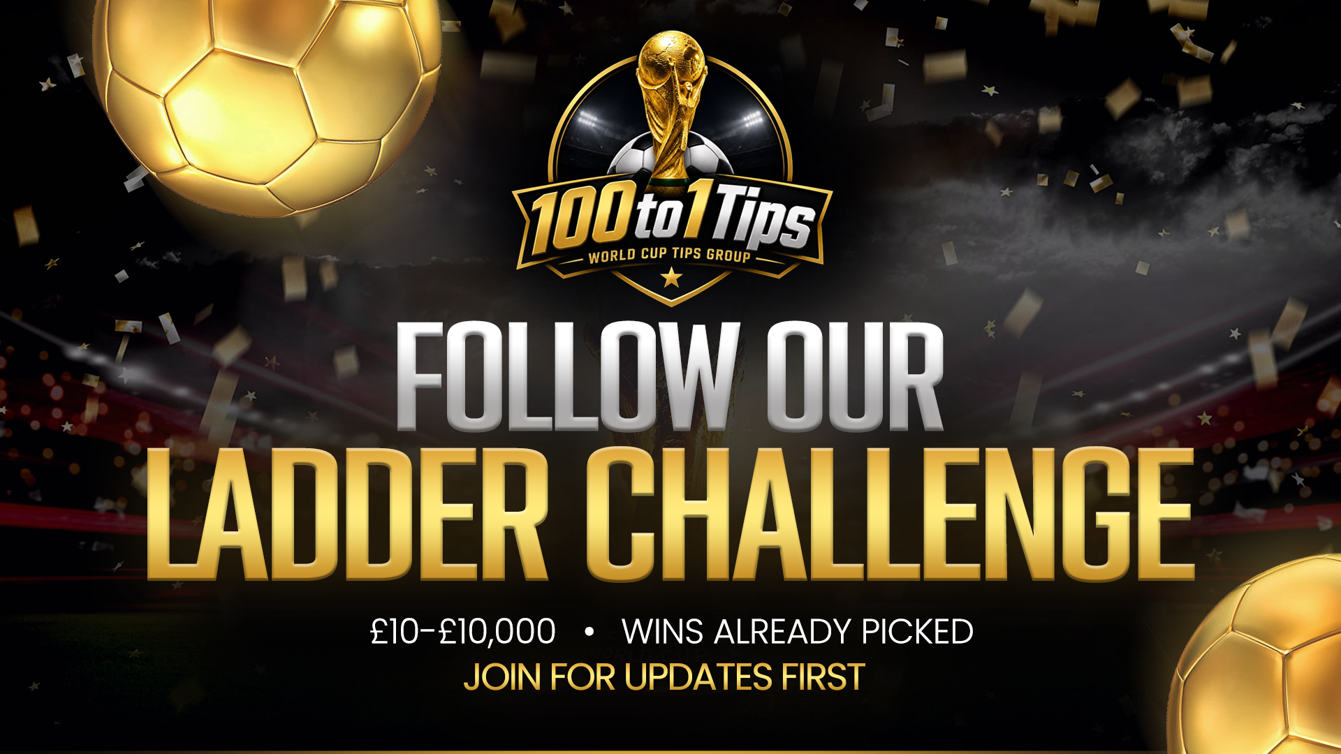 100/1+ World Cup Tips