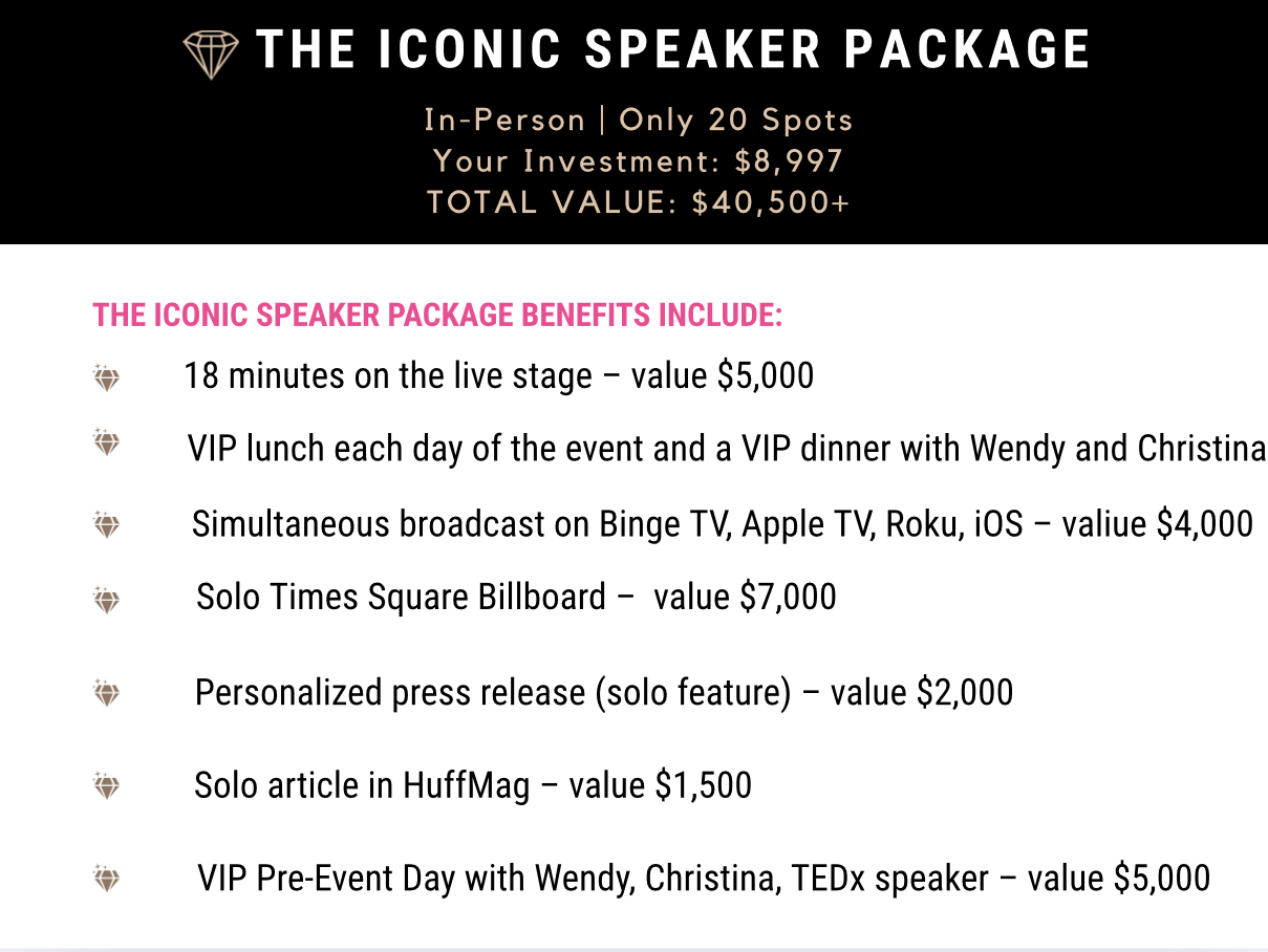 Iconic Speaker Package $8,997