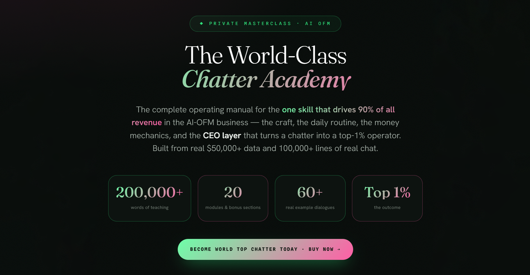 The World-Class Chatter Academy