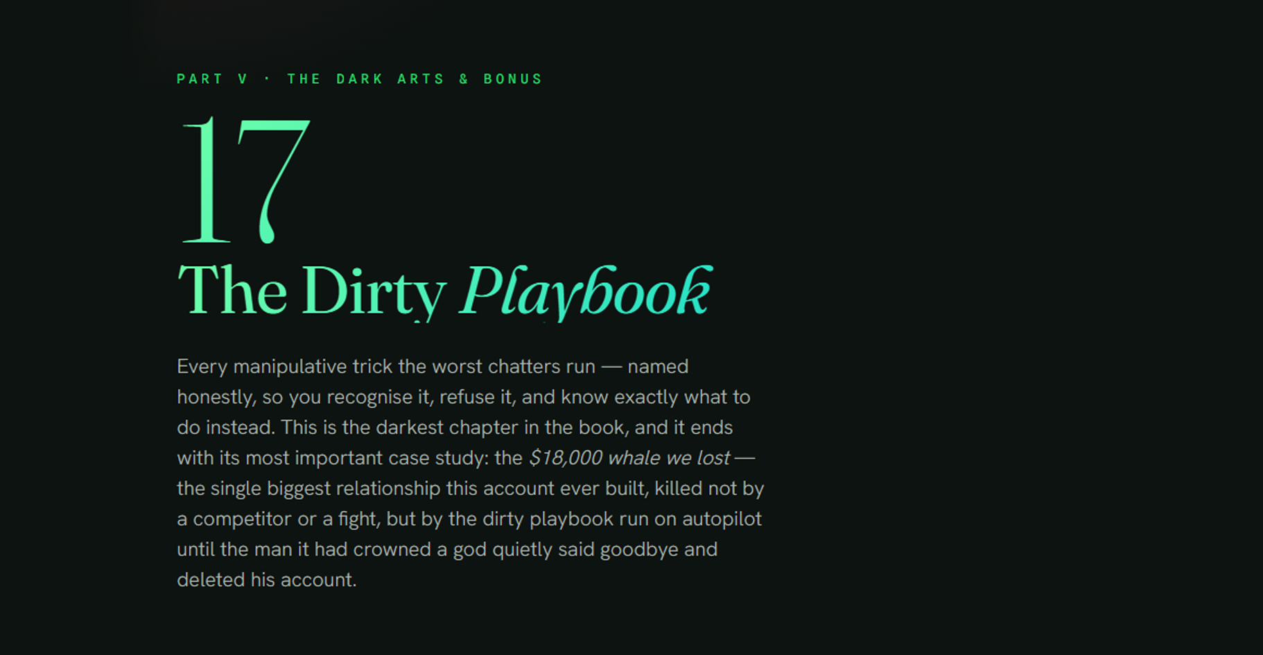 The Dirty Playbook — Sample Chapter