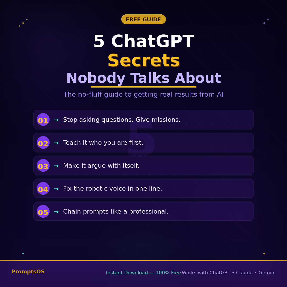 5 ChatGPT Secrets Nobody Talks About
