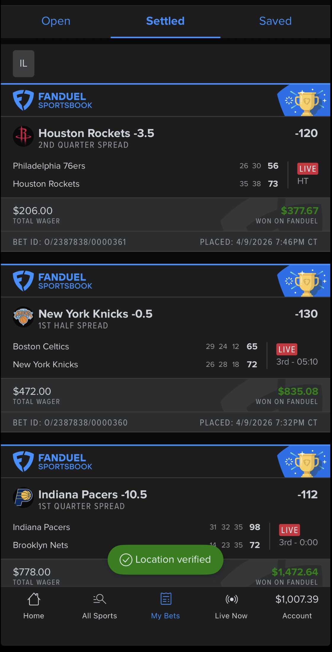 Frosty’s Bets