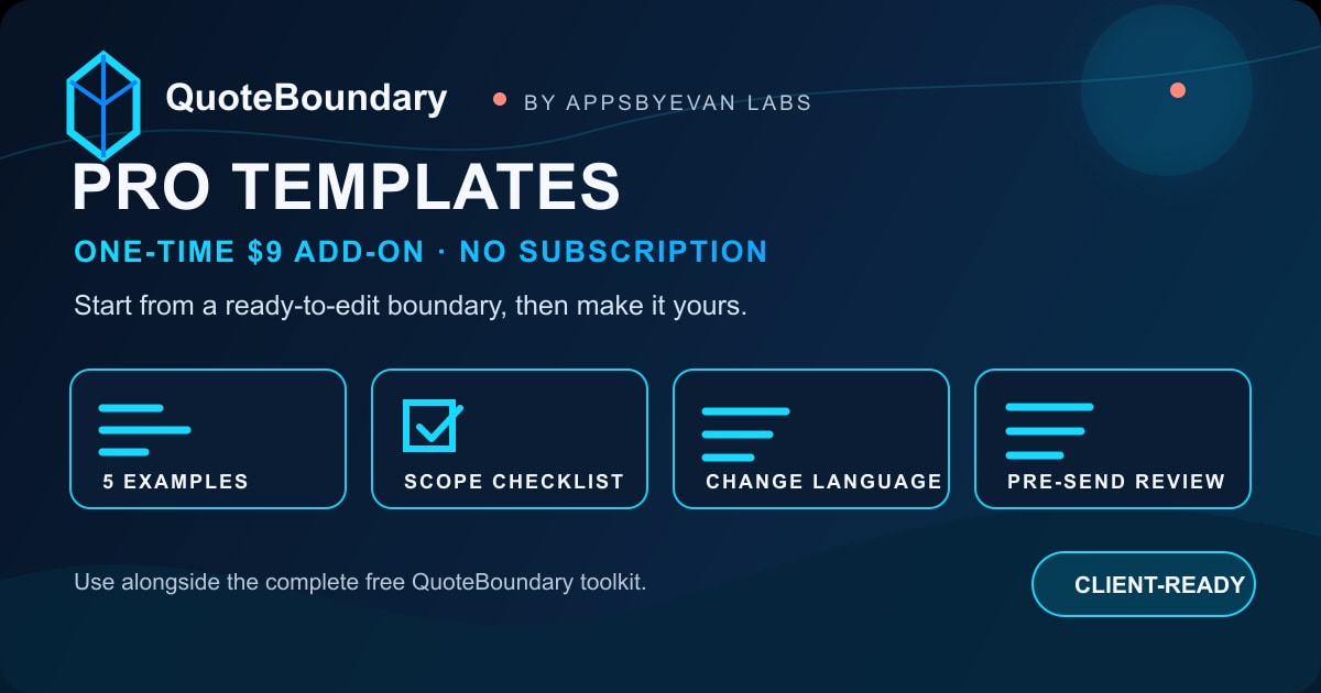 QuoteBoundary Pro Templates