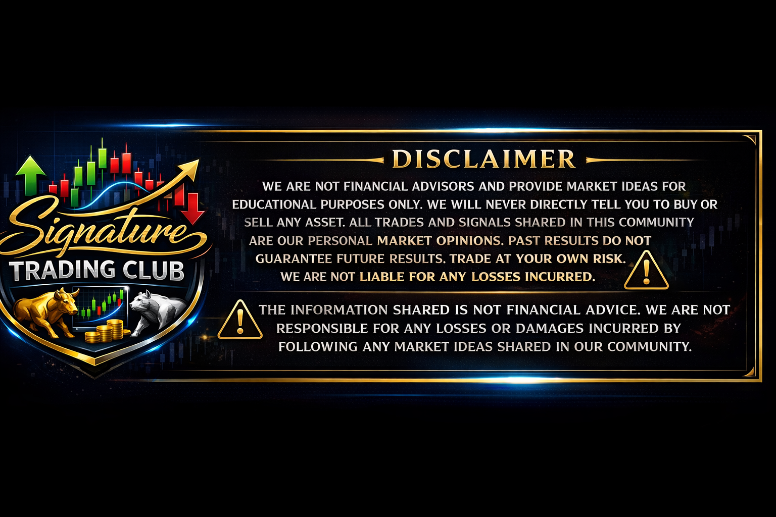 Signature Trading Club banner