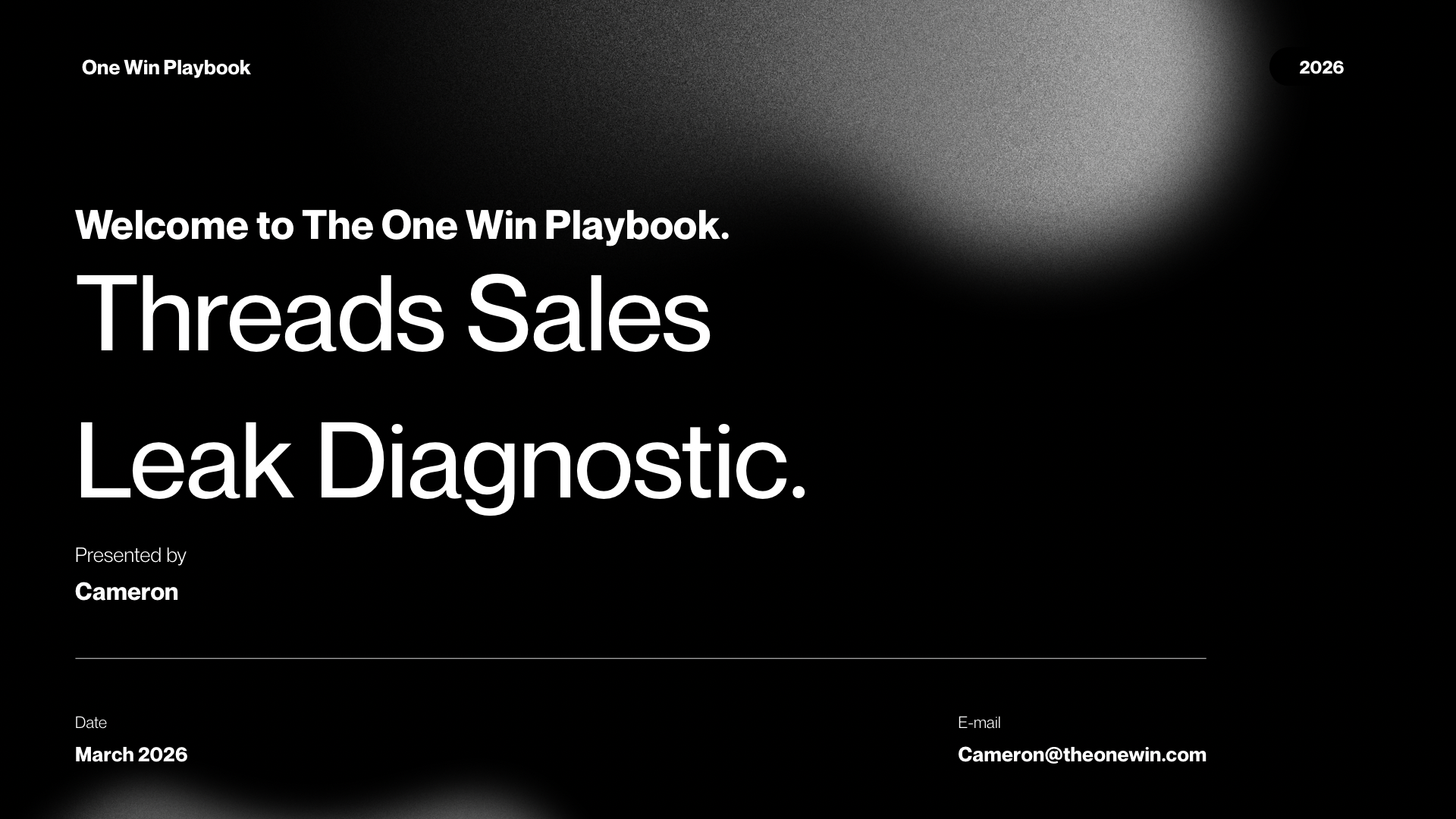 Sales Leak Diagnostic