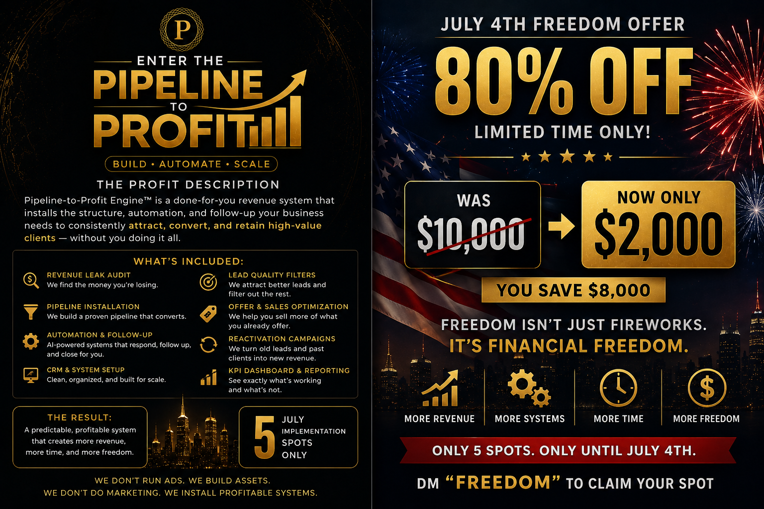 Pipeline to Profit Engine™ (Done-For-You) 🚀  July 4th Freedom Sale