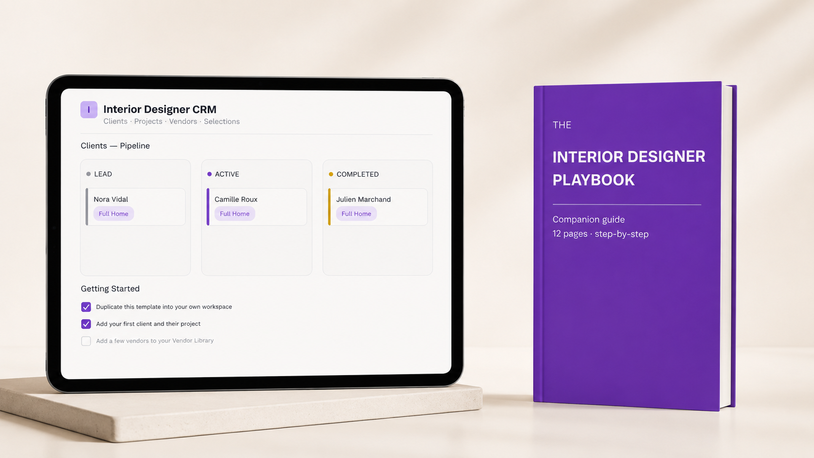 Interior Designer CRM Kit + Playbook