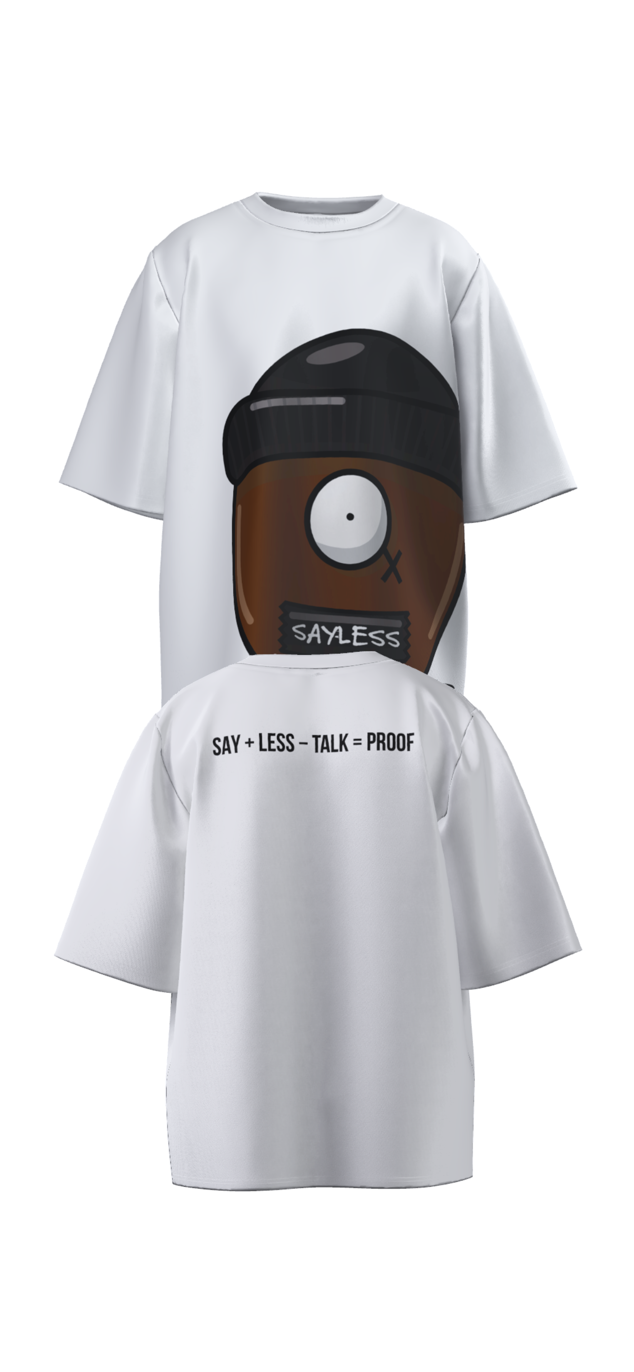 SAY + LESS - TALK = PROOF 