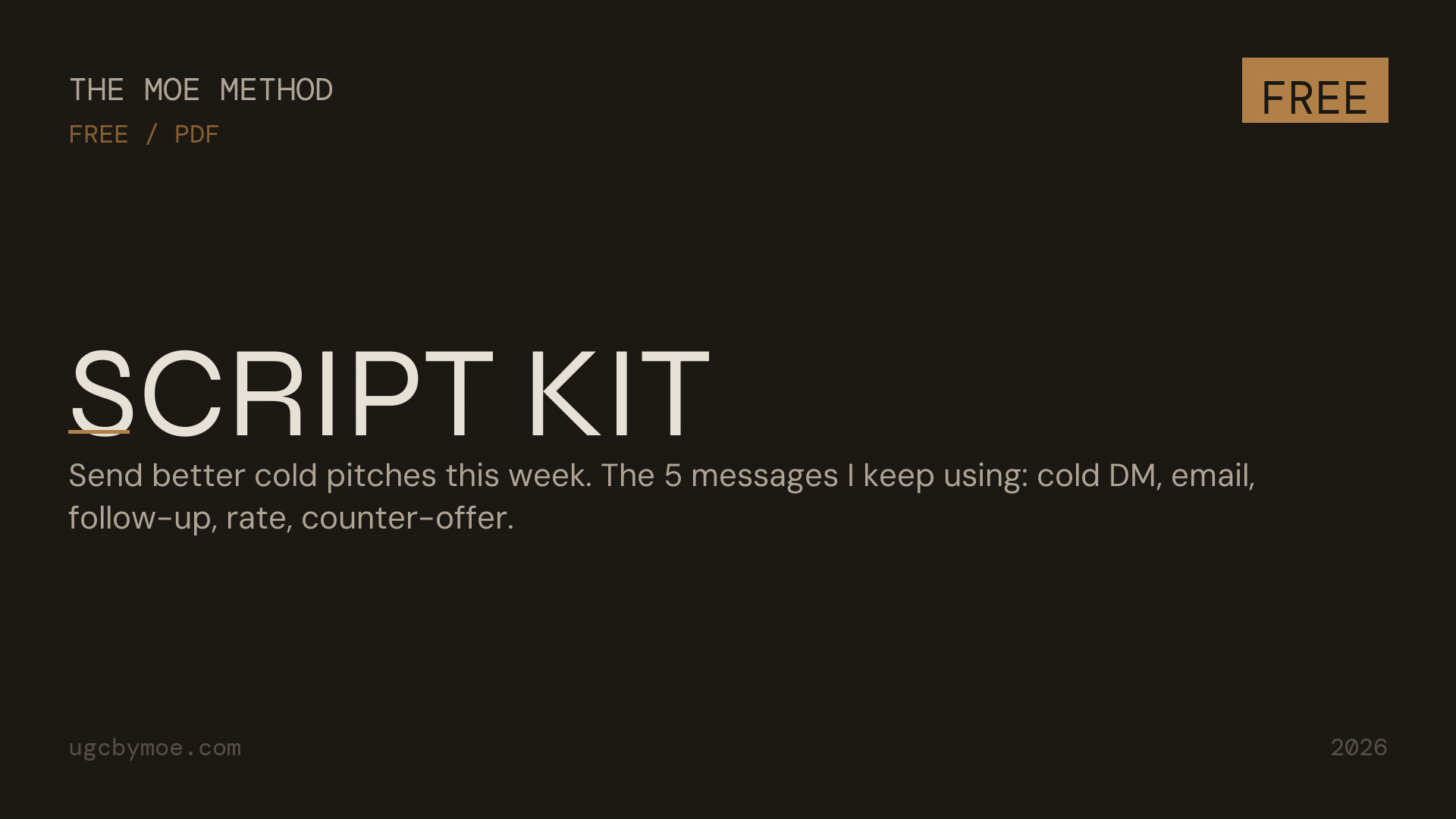 The Brand Deal Script Kit. PDF