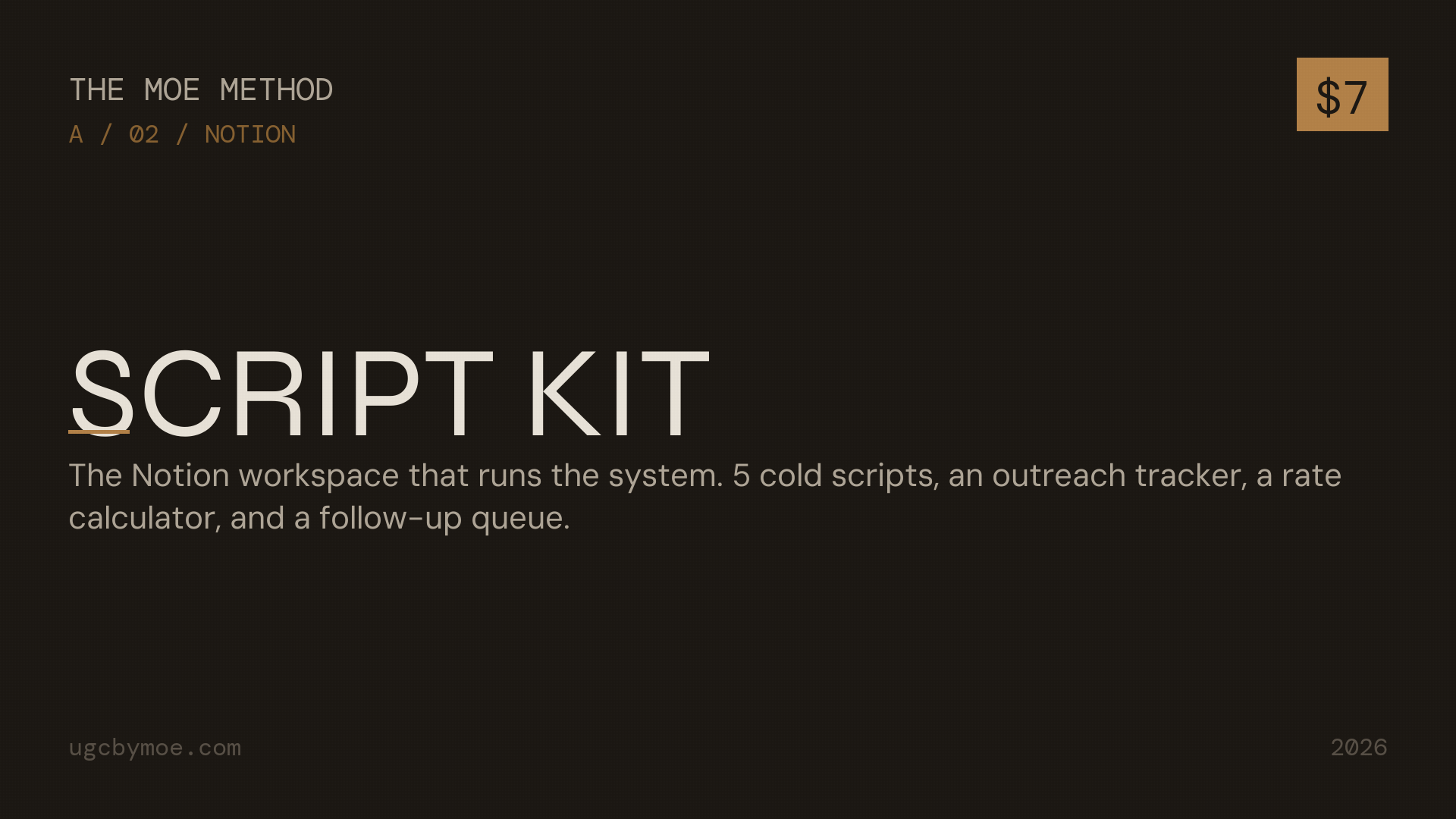 The Brand Deal Script Kit. Notion Template