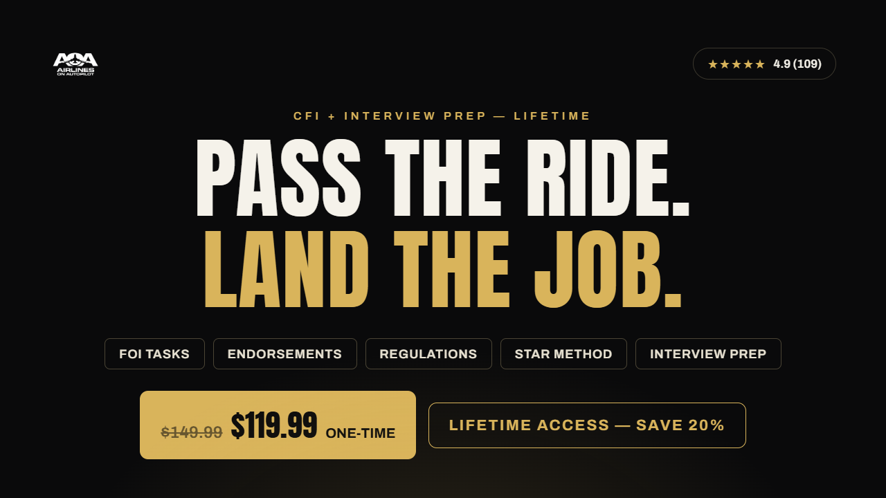 AOA CFI + Interview Pilot Prep