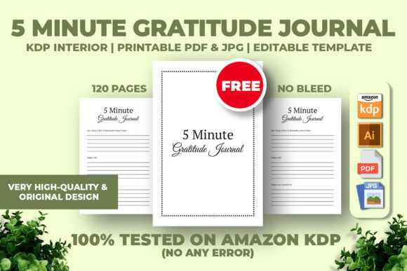 5 Minute Gratitude Journal KDP Interior