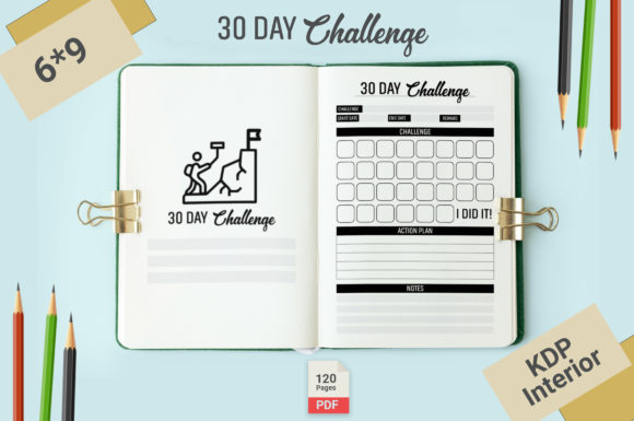 30 Day Challenge Journal KDP Interior
